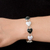 Jade heart bracelet, 'Soul Mates' - Handcrafted Heart Shaped Sterling Silver Link Jade Bracelet (image 2i) thumbail