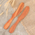 Cedar spreader knives, 'Forest Sigh' (pair) - Handcrafted Cedar Wood Spreader Knives (Pair) thumbail