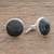 Sterling silver cufflinks, 'Calendar Moon' - Artisan Crafted Men's Sterling Silver Jade Cufflinks thumbail