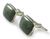 Jade cufflinks, 'Natural Green' - Hand Made Good Luck Sterling Silver Jade Cufflinks (image 2a) thumbail