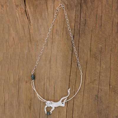 Jade pendant necklace, 'B'atz' - Jade pendant necklace