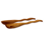Cedar salad serving set, 'Forest Whisper' (pair) - Collectible Wood Salad Serving Set