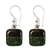Jade dangle earrings, 'Duality' - Fair Trade Sterling Silver Jade Dangle Earrings (image 2a) thumbail