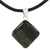 Jade pendant necklace, 'Duality' - Cotton and Jade Pendant Necklace from Central America thumbail