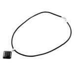 Jade pendant necklace, 'Duality' - Cotton and Jade Pendant Necklace from Central America