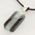 Jade pendant necklace, 'Maya Legend' - Collectible Black Cotton and Jade Pendant Necklace thumbail
