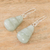 Jade dangle earrings, 'Whirlwind' - Hand Crafted Jade Dangle Earrings (image 2b) thumbail