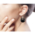 Jade dangle earrings, 'Black Maya Moon' - Fair Trade Jade Dangle Earrings with 925 Silver (image 2i) thumbail