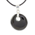Jade pendant necklace, 'Black Maya Moon' - Jade Pendant on Black Cotton Cord Necklace (image 2b) thumbail