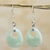 Jade dangle earrings, 'Maya Dreams' - Unique Guatemalan Dangle Jade Earrings (image 2) thumbail