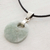 Jade pendant necklace, 'Maya Dreams' - Hand Crafted Jade Pendant on Cotton Cord Necklace (image 2) thumbail