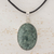 Jade pendant necklace, 'Sacred Maya Treasure' - Guatemalan Jade Pendant on 925 Silver and Cotton Cord (image p199655) thumbail