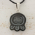Jade pendant necklace, 'Maya Destiny Cat' - Handcrafted Nahual Cotton Cord Jade Necklace (image 2) thumbail