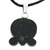 Jade pendant necklace, 'Maya Breeze' - Maya Glyph for Breeze on Jade and Cotton Necklace (image 2b) thumbail