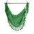 Cotton hammock swing, 'Take Me to the Forest' - Green Hand Crafted Cotton Hammock Swing from Guatemala thumbail