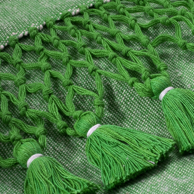 Hängemattenschaukel aus Baumwolle - Grüne handgefertigte Hängemattenschaukel aus Baumwolle aus Guatemala