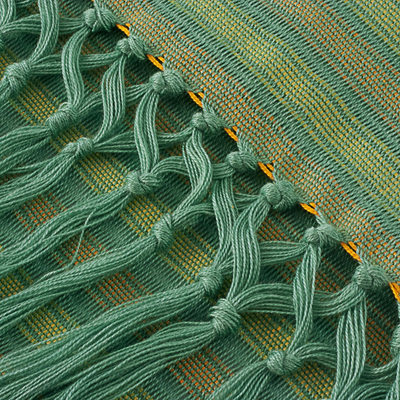 Baumwollschal - Von Hand gefertigter gestreifter Schal aus Baumwolle