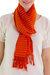 Bufanda de algodón - Bufanda de algodón naranja única