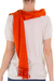 Cotton scarf, 'Citrus Fantasy' - Unique Orange Cotton Scarf (image 2c) thumbail