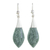Jade dangle earrings, 'Maya Lance of Afterlife' - Handmade Jade Dangle Earrings thumbail