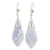 Jade dangle earrings, 'Maya Lance of Twilight' - Central American Modern Silver and Jade Dangle Earrings