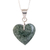 Jade heart necklace, 'Green Maya Heart' - Sterling Silver Heart Shaped Jade Necklace (image 2c) thumbail