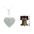 Jade heart necklace, 'Green Maya Heart' - Sterling Silver Heart Shaped Jade Necklace (image 2j) thumbail