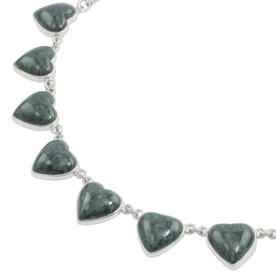 collar de corazon de jade - collar de corazon de jade
