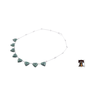 Jade heart necklace, 'Love Immemorial' - Jade heart necklace