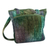 Bamboo chenille shoulder bag, 'Forest Rainbow' - Bamboo chenille shoulder bag