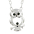 Jade pendant necklace, 'Owl Spirit' - Sterling Silver Pendant Jade Bird Necklace (image 2a) thumbail