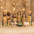 Wood mini nativity scene, 'Rejoice' (set of 9) - Handcrafted 9 Piece Nativity Scene Set thumbail