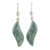 Jade dangle earrings, 'Floating in the Breeze' - Modern Sterling Silver Dangle Jade Earrings (image 2a) thumbail