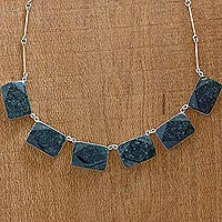 Jade pendant necklace, 'Maya Princess'