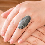 Jade cocktail ring, 'Maya Virtues' - Jade cocktail ring