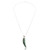 Men's jade pendant necklace, 'Invincible' - Men's Handcrafted Sterling Silver Pendant Jade Necklace
