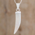 Men's lilac jade pendant necklace, 'Invincible' - Men's Artisan Crafted Sterling Silver Pendant Jade Necklace thumbail