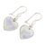 Jade heart earrings, 'Lilac Love Immemorial' - Lavender Jade Heart Shaped Sterling Silver Earrings (image 2c) thumbail