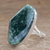 Jade cocktail ring, 'Dark Green Maya Mystique' - Fair Trade Sterling Silver Jade Cocktail Ring (image 2b) thumbail
