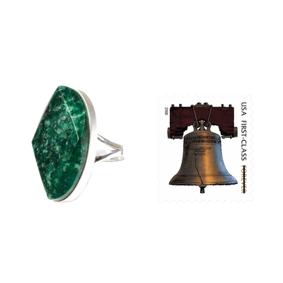 Jade cocktail ring, 'Dark Green Maya Mystique' - Fair Trade Sterling Silver Jade Cocktail Ring