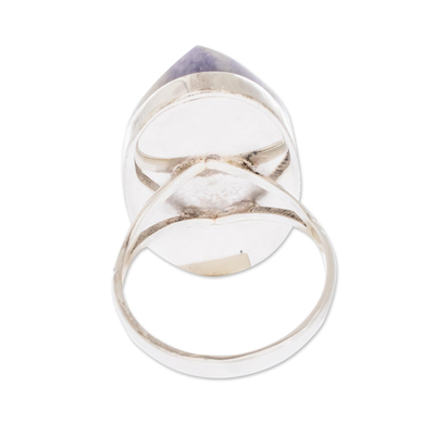 Jade cocktail ring, 'Lilac Maya Mystique' - Jade cocktail ring