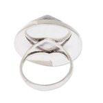 Jade cocktail ring, 'Love's Cycles in Lilac' - Handcrafted Sterling Silver Jade Cocktail Ring