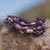 Recycled paper and cotton beaded bracelet, 'Violet Fest' - Recycled Paper Beads Bracelet thumbail