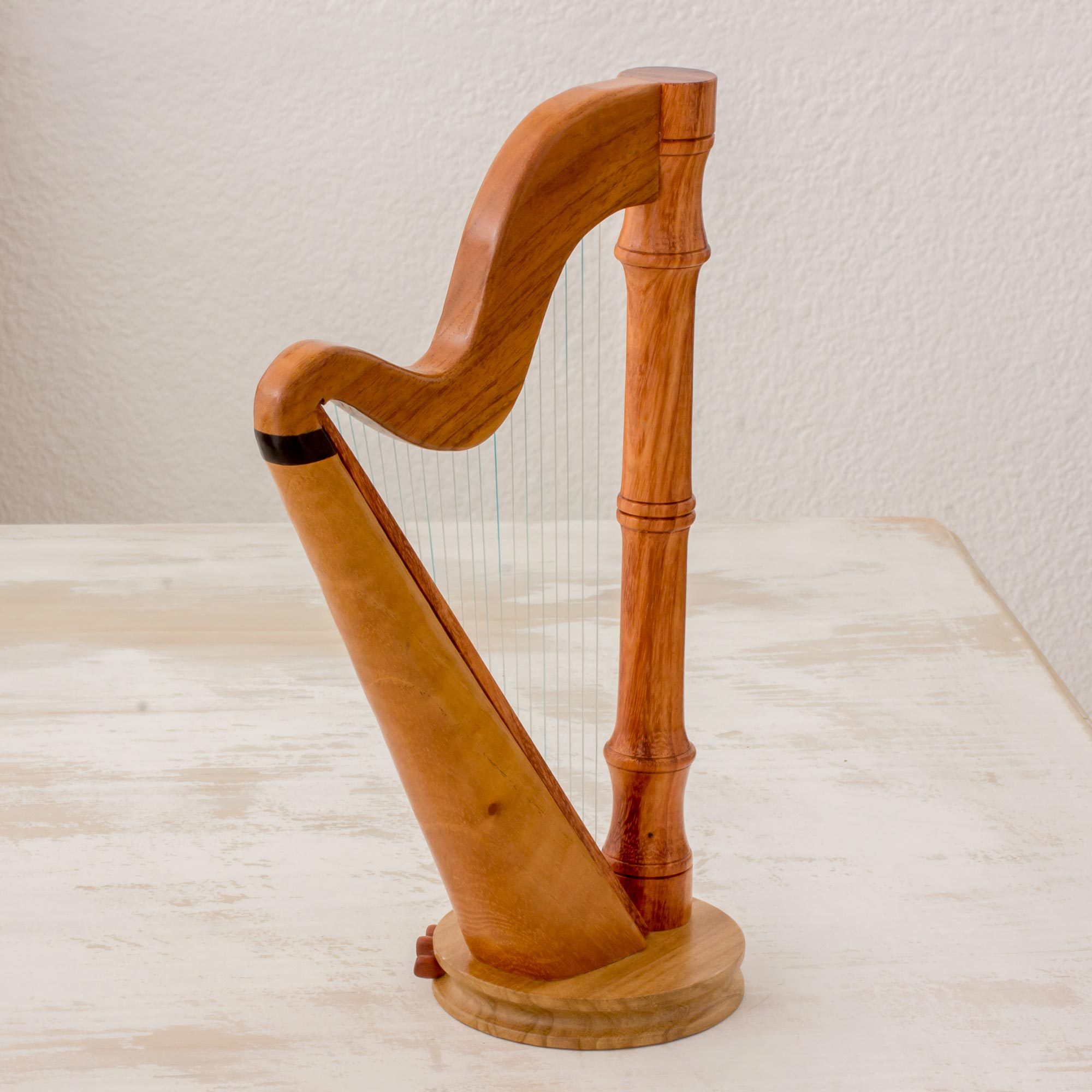 Decorative Display Wood Harp Sculpture Guatemala Harp NOVICA