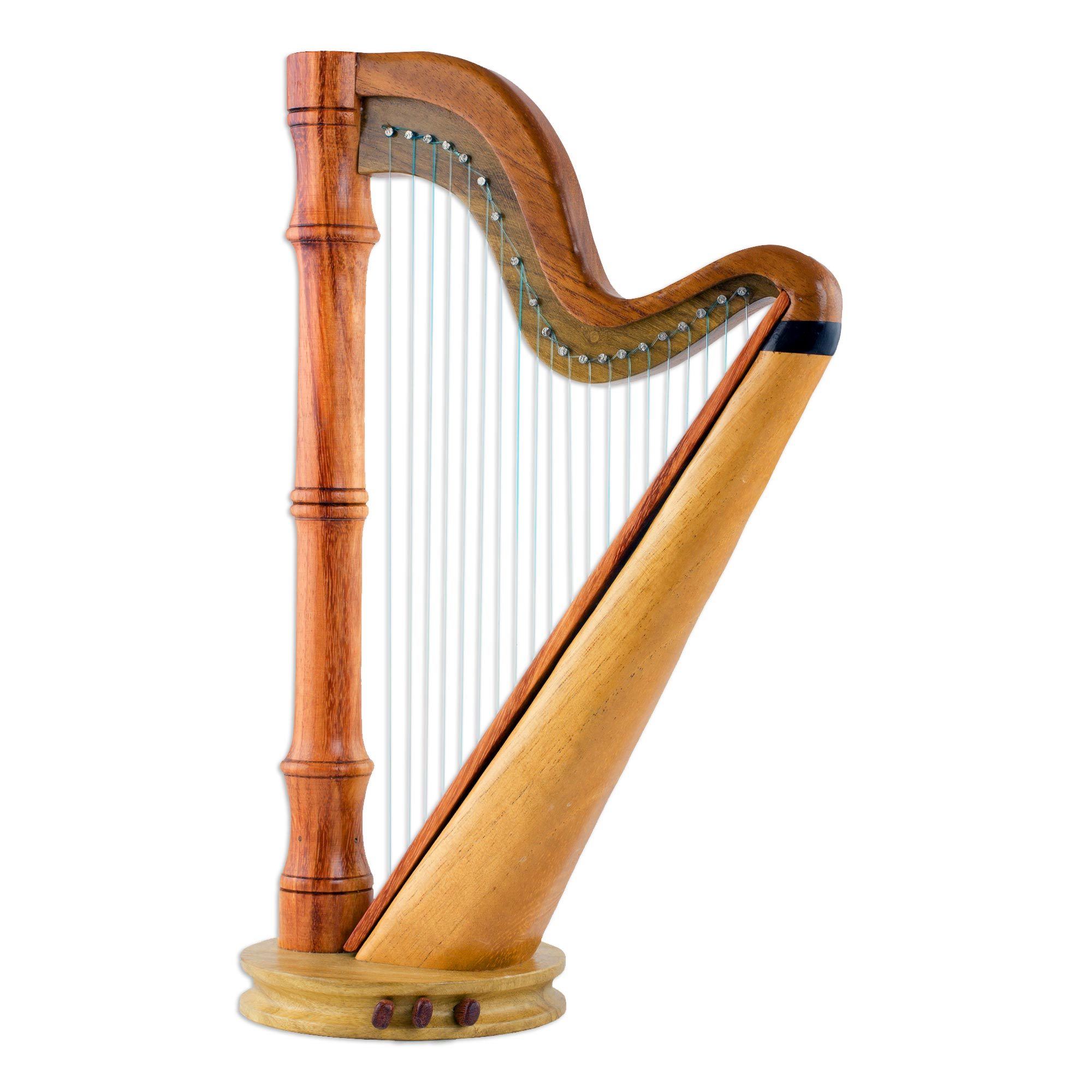 Decorative Display Wood Harp Sculpture Guatemala Harp NOVICA