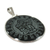Jade pendant, 'Maya Calendar' - Sterling Silver Jade Pendant from Central America (image 2b) thumbail