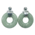 Jade dangle earrings, 'Endless Melody' - Modern Light Green Jade Earrings (image 2a) thumbail