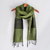 Cotton blend scarf, 'Emerald Mountain' - Cotton blend scarf thumbail