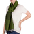 Cotton blend scarf, 'Emerald Mountain' - Cotton blend scarf (image 2e) thumbail