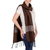Cotton blend scarf, 'Espresso Mountain' - Cotton blend scarf (image 2a) thumbail